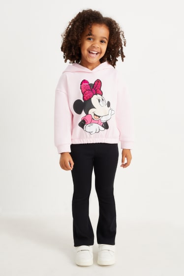 Niños - Minnie Mouse - conjunto - sudadera con capucha y leggings acampanados - 2 piezas - rosa
