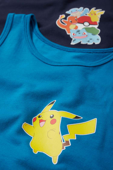 Enfants - Lot de 2 - Pokémon - maillot de corps - bleu
