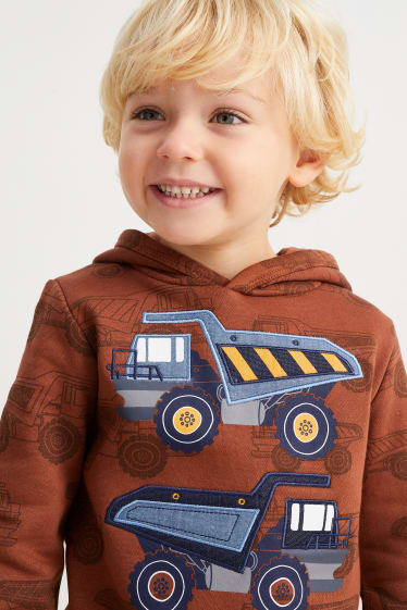 Kinderen - Kiepwagen - hoodie - bruin