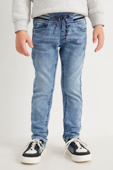 Dětské - Slim jeans - jog denim - džíny - světle modré