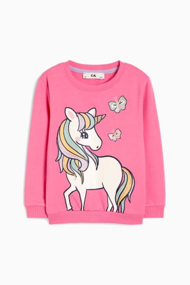 Kinder Mädchen - Einhorn - Sweatshirt - pink