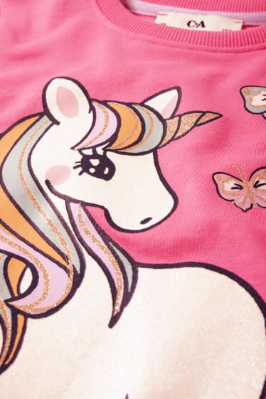 Kinder Mädchen - Einhorn - Sweatshirt - pink