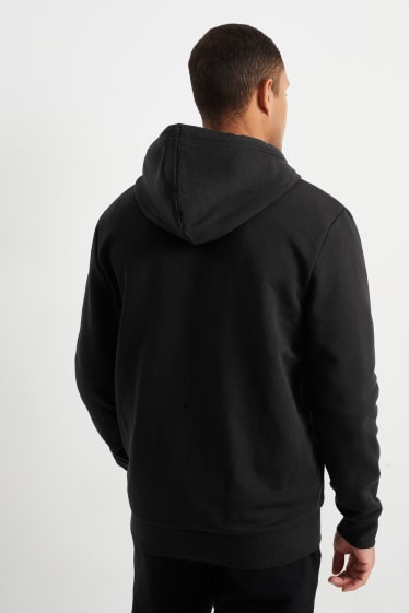 Hombre - Sudadera con cremallera y capucha - negro