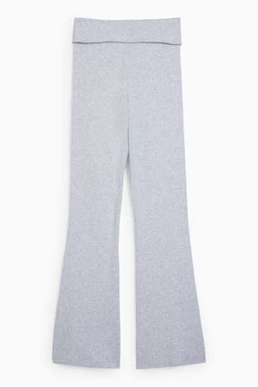 Ragazzi e giovani - CLOCKHOUSE - leggings svasati - grigio chiaro melange