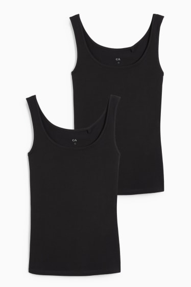 Mujer - Pack de 2 - tops básicos - negro