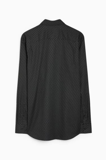 Heren - Business-overhemd - regular fit - kent - gemakkelijk te strijken - zwart