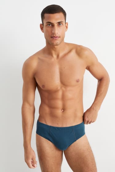 Hommes - Lot de 3 - slip - vert foncé