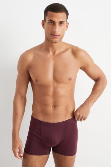 Hommes - Lot de 3 - boxers - bordeaux