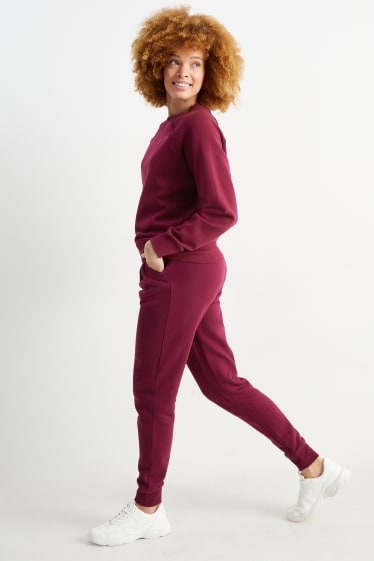 Damen - Basic-Jogginghose - bordeaux