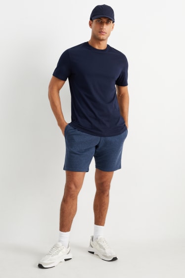 Uomo - Shorts di felpa - blu scuro-melange