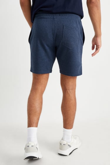 Uomo - Shorts di felpa - blu scuro-melange