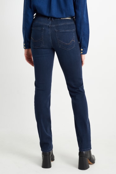 Damen - Straight Jeans - Mid Waist - LYCRA® - jeans-dunkelblau