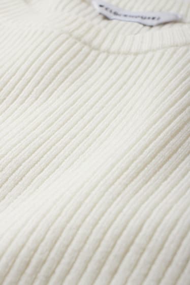 Nastolatki - CLOCKHOUSE - krótki sweter - biały
