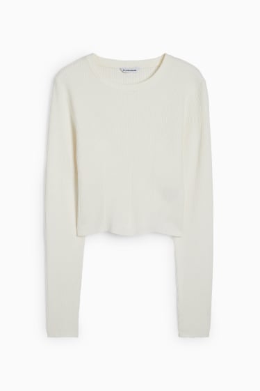 Joves - CLOCKHOUSE - jersei crop - blanc