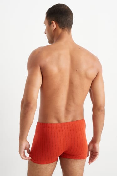 Heren - Set van 3 - trunks - donker oranje