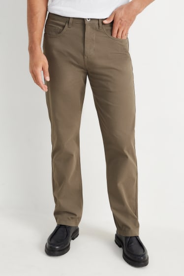 Uomo - Pantaloni - regular fit - marrone chiaro