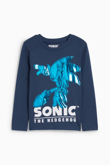 Niños - Sonic - camiseta de manga larga - azul oscuro