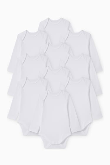 Babies - Multipack of 10 - baby bodysuit - white