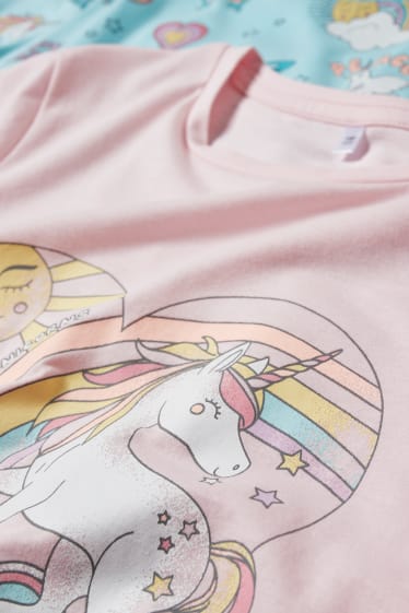 Children Girls - Multipack of 2 - unicorn - nightdress - rose