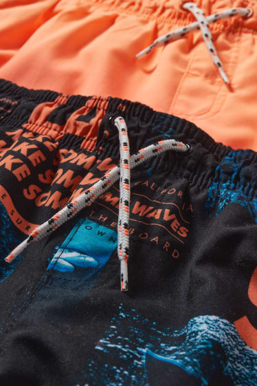 Kinder Jungen - Multipack 2er - Badeshorts - orange