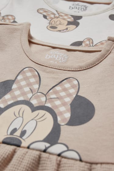 Bébés - Lot de 2 - Minnie Mouse - robes pour bébé - beige