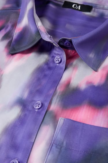 Damen - Bluse - gemustert - violett