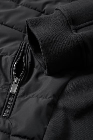 Men - Jacket with hood - black