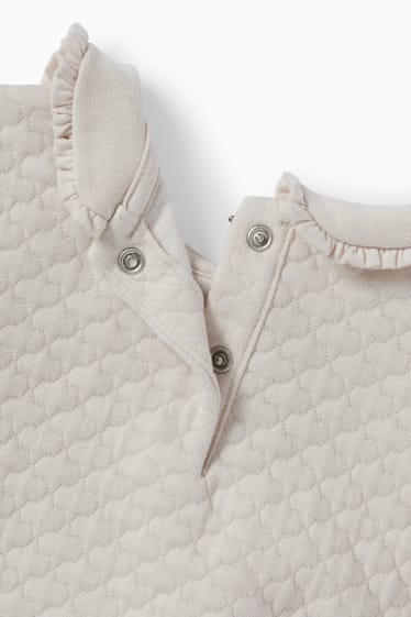 Bébés filles - Ensemble bébé - 2 pièces - à fleurs - beige clair