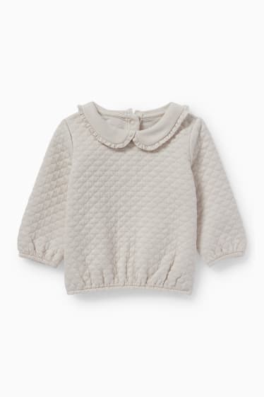 Bébés filles - Ensemble bébé - 2 pièces - à fleurs - beige clair