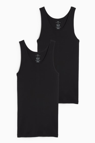 Men - Multipack of 2 - vest - black
