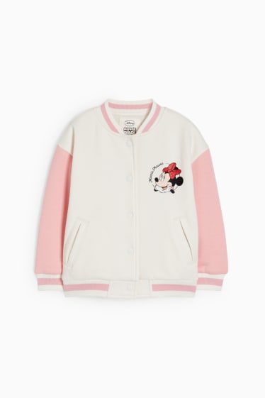Niños - Minnie Mouse - chaqueta de estilo universitario - blanco roto