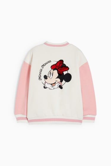 Kinderen - Minnie Mouse - collegejas - crème wit