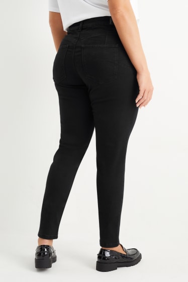 Damen - Skinny Jeans - Mid Waist - Shaping-Jeans - LYCRA® - schwarz