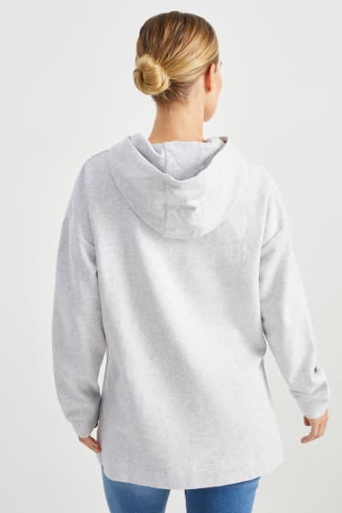 Dames - Basic hoodie - licht grijs-mix