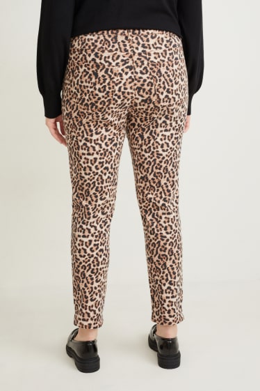 Dona - Pantalons - high waist - slim fit - LYCRA® - marró