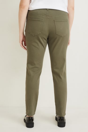 Women - Trousers - high waist - slim fit - LYCRA® - green
