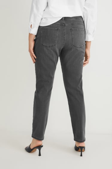 Damen - Skinny Jeans - Mid Waist - One Size Fits More - jeansgrau
