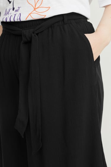 Donna - Shorts - vita alta - nero