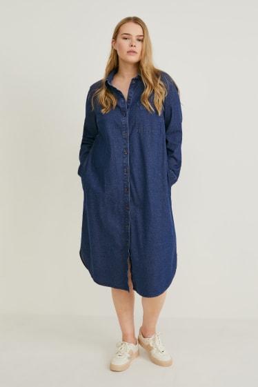 Femmes - Robe en jean - jean bleu foncé