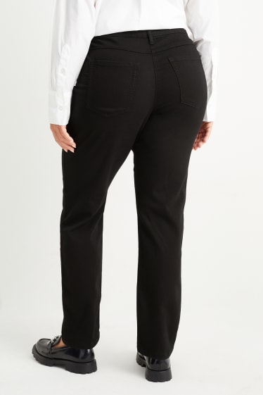 Dames - Slim jeans - mid waist - zwart