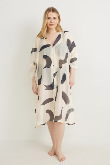 Women - Kaftan - patterned - light beige