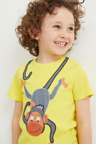 Kinderen: jongens - Set - T-shirt en short - 2-delig - geel