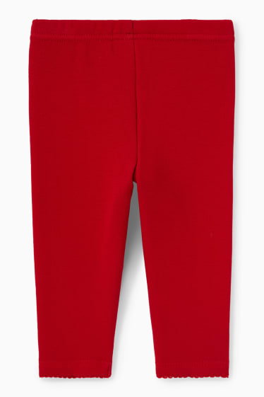 Bébés filles - Rudolphe - legging doublé de Noël pour bébé - rouge foncé