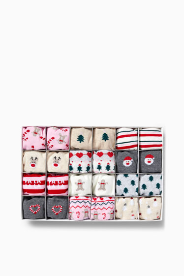 Damen - Socken-Adventskalender - bunt