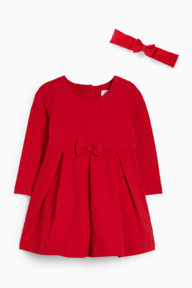 Bébés filles - Ensemble bébé - 2 pièces - rouge foncé