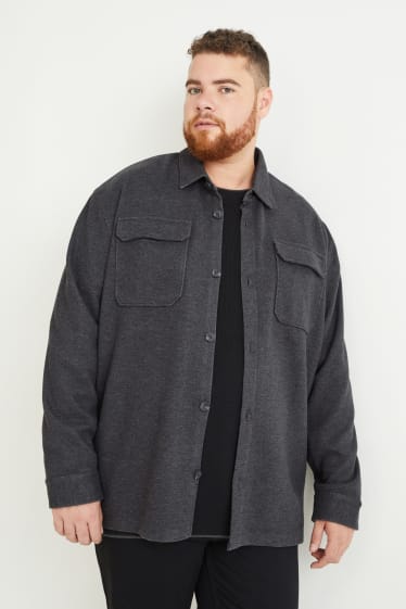 Men - Shirt jacket - dark gray