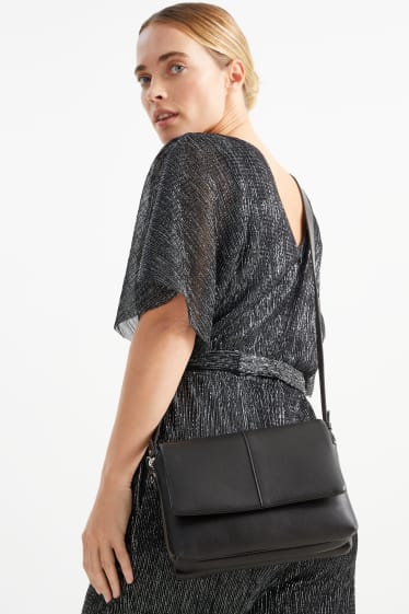 Mujer - Bolso bandolera - polipiel - negro