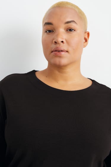 Damen - Langarmshirt - schwarz