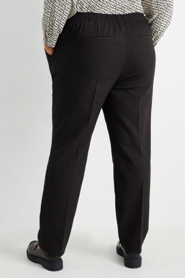Donna - Pantaloni di stoffa - vita alta - slim fit - nero