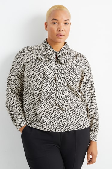 Femmes - Chemisier - à motif - beige